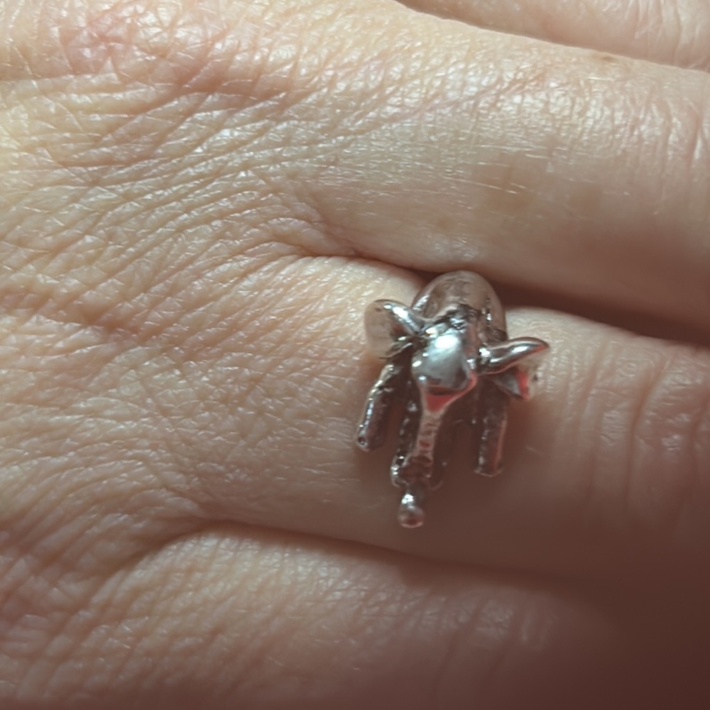Vintage Anti Silver Color Adjustable Elephant - Picture 5 of 8